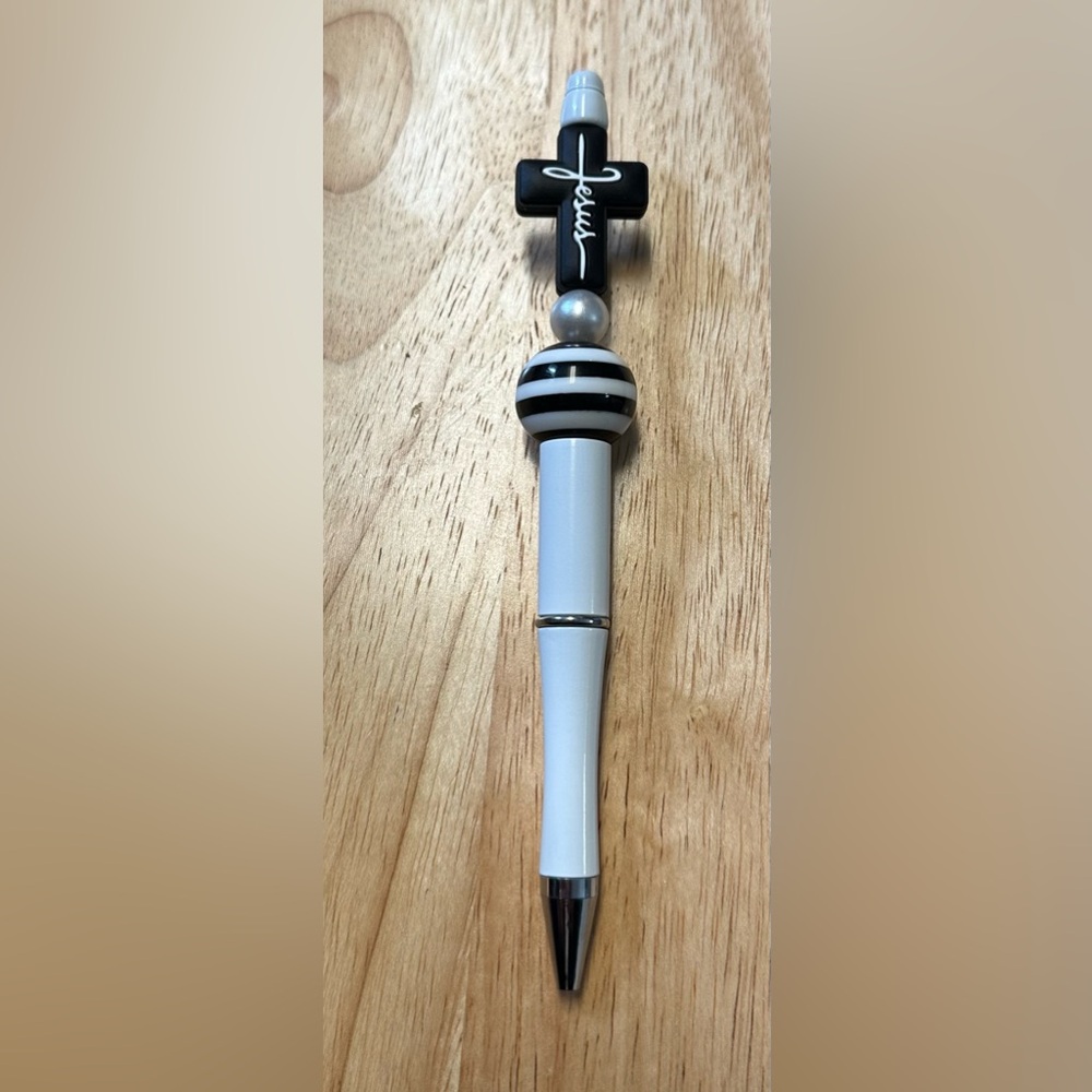 Jesus Cross Beaded Pen